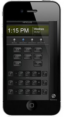  (HIFI Club automated interior). Control interface